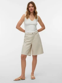 Шорты Vero Moda HADLEY MR BERMUDA DENIM  SHORT модель 10342092_Ecru Фото