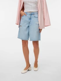 Шорты Vero Moda HADLEY MR BERMUDA DENIM  SHORT модель 10342092_Light Blue Denim Фото