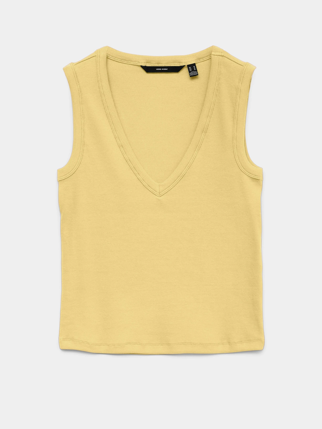 Футболки и поло Vero Moda CHLOE SHORT DEEP V-NECK TOP модель 10342916_Lemon Meringue Фото