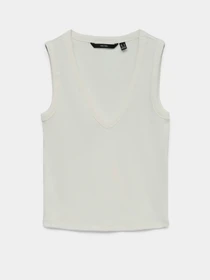 Футболки и поло Vero Moda CHLOE SHORT DEEP V-NECK TOP модель 10342916_Snow White Фото
