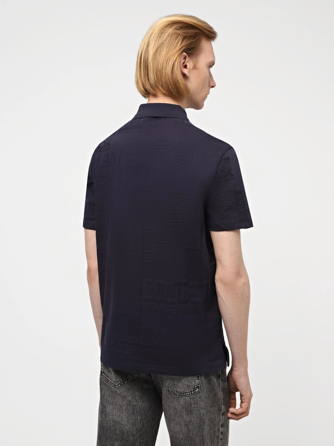 Футболки и поло Armani Exchange Allover Logo модель 3DZFHM-ZJ2ZZ-15CX Фото