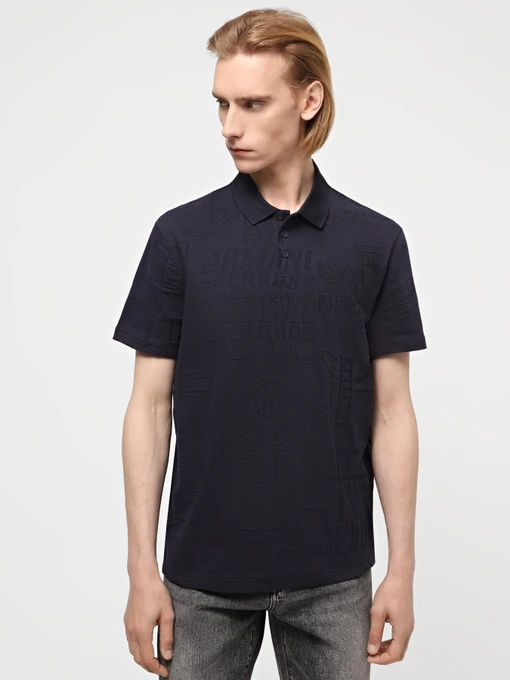 Футболки и поло Armani Exchange Allover Logo модель 3DZFHM-ZJ2ZZ-15CX Фото
