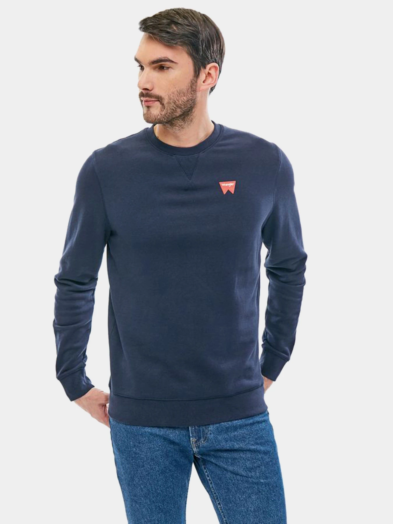 Худи и свитшоты Wrangler Sign Off Sweat модель W6589HA35 Худи и свитшоты Wrangler Sign Off Sweat модель W6589HA35 Фото