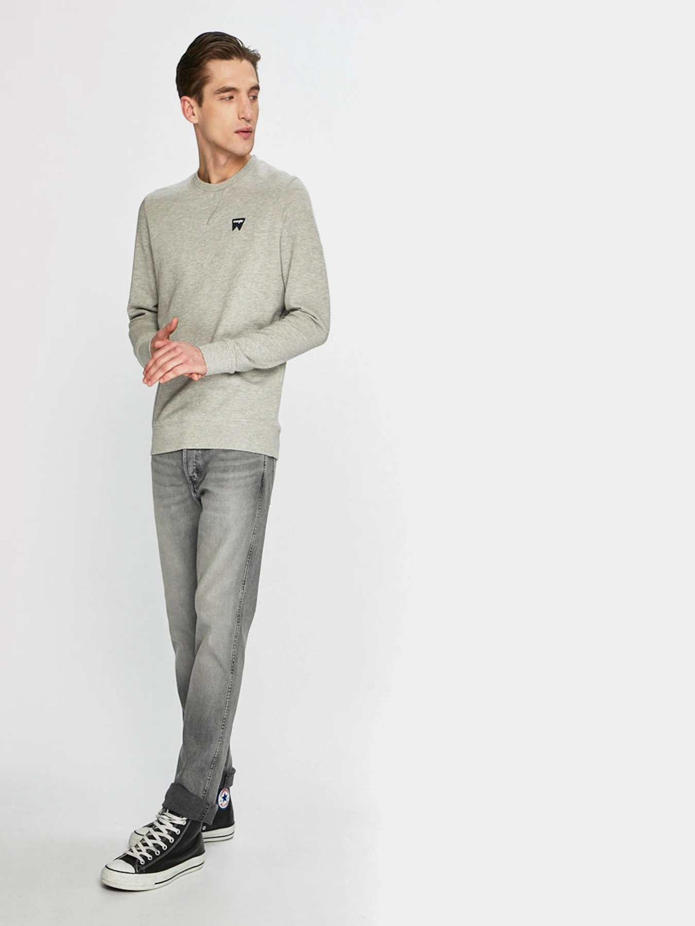 Худи и свитшоты Wrangler Sign Off Sweat модель W6589HA37 Худи и свитшоты Wrangler Sign Off Sweat модель W6589HA37 Фото