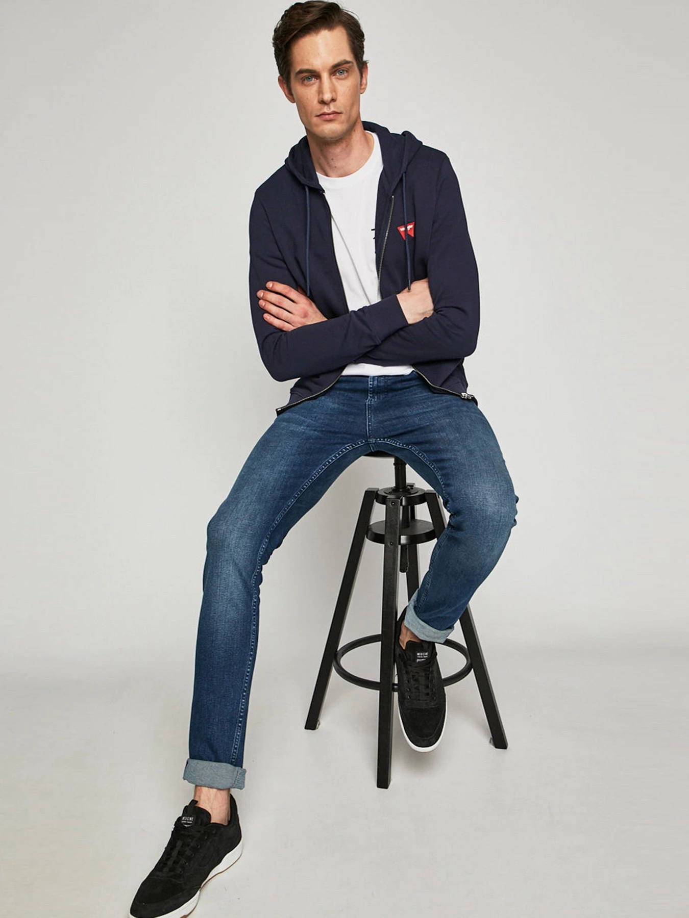 Худи и свитшоты Wrangler Sign Off Zip Sweat модель W6B4HA114 Худи и свитшоты Wrangler Sign Off Zip Sweat модель W6B4HA114 Фото