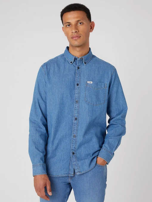 Рубашки Wrangler One Pocket Button Down модель W5B15K14V Фото