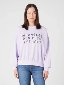 Худи и свитшоты Wrangler Crew Sweat Slogan модель W6R5HAP26 Фото