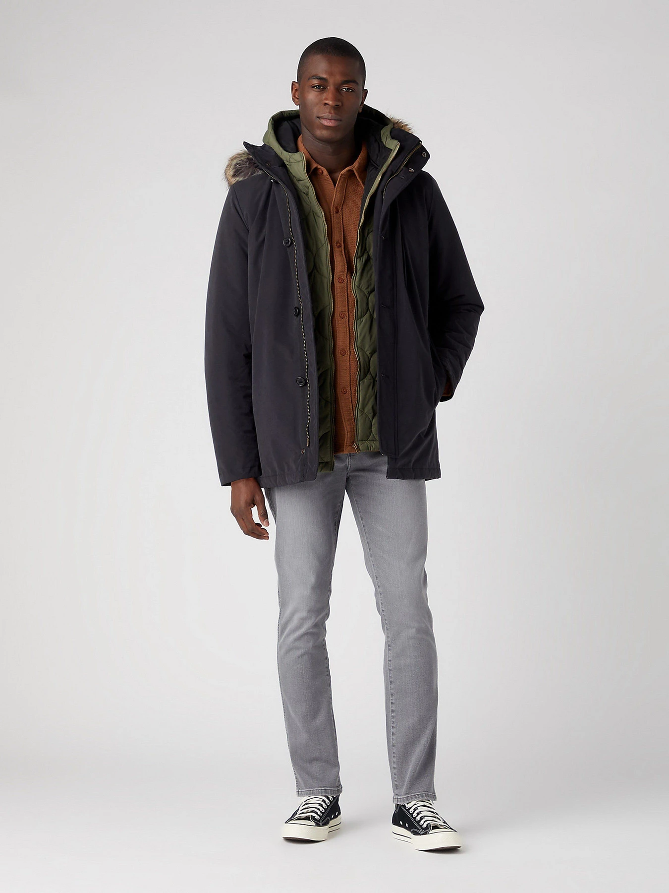 Куртки и дубленки Wrangler 2 In 1 Parka модель 112341094 Фото