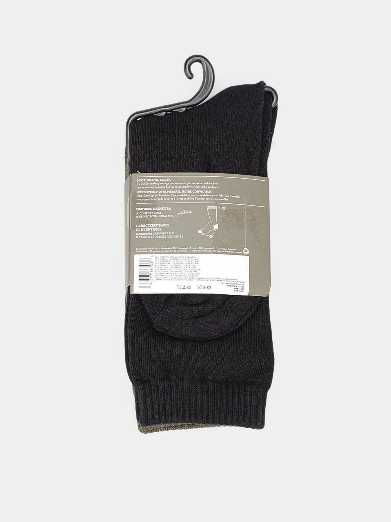 Носки и гольфы Timberland 2 Piece Basic Crew модель TB0A1EQHA58 Фото