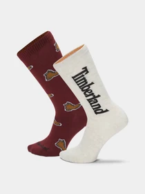 Носки и гольфы Timberland All Gender 2 Pair Pack All-over Print Crew модель TB0A2PVDEFF Фото