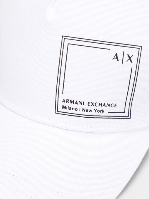 Armani Exchange Кепка колір білий фото 3