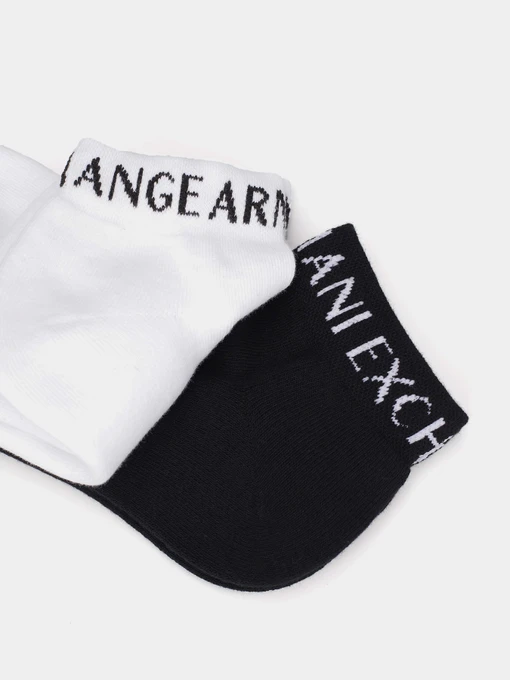Armani Exchange Набір шкарпеток колір білий/чорний фото 3