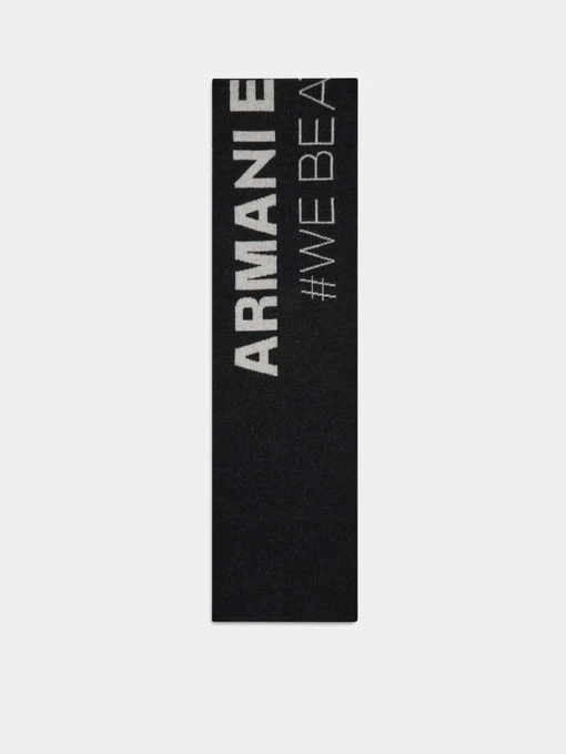Armani Exchange Шарф колір чорний фото 2
