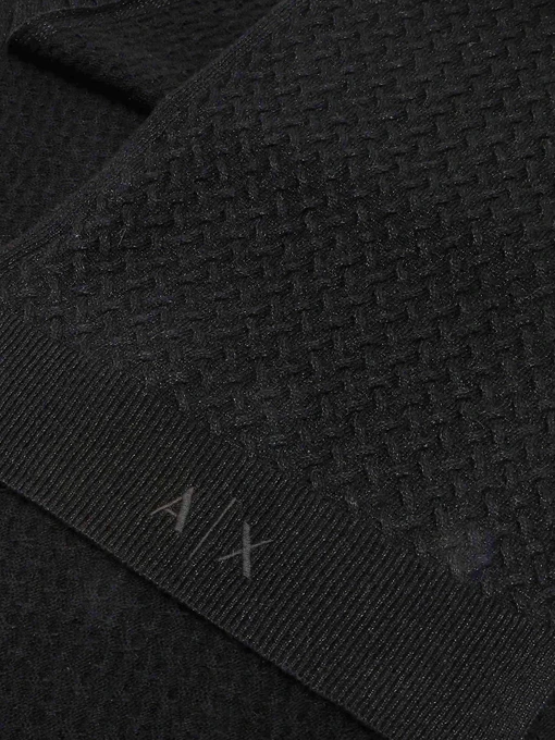Armani Exchange Шарф колір чорний фото 3