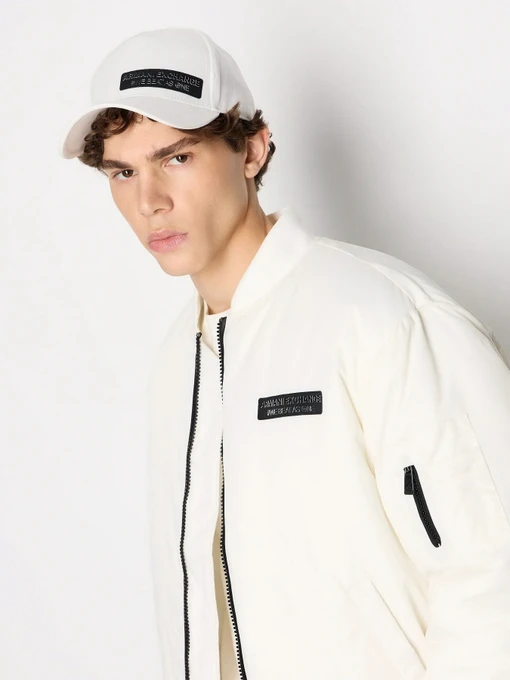 Armani Exchange Кепка колір білий фото 3