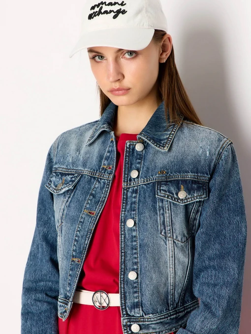 Armani Exchange Кепка колір молочний фото 3