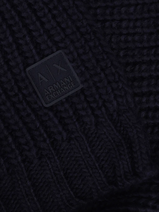 Armani Exchange Шарф колір темно-синій фото 2