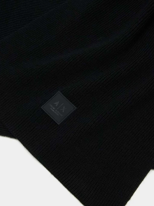 Armani Exchange Шарф колір чорний фото 2