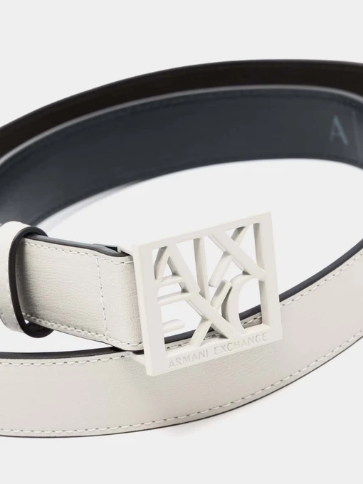 Armani Exchange Ремінь колір молочний фото 3