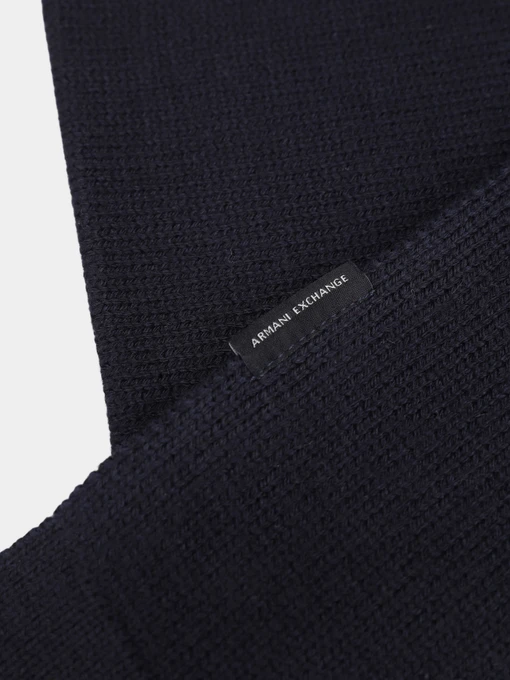 Armani Exchange Шарф колір темно-синій фото 2