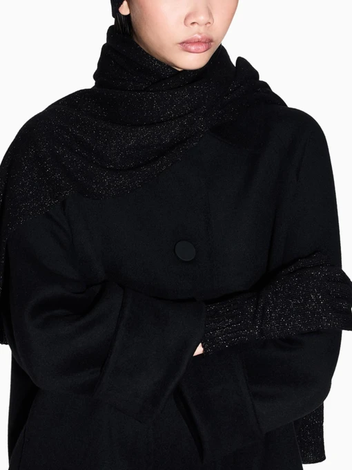 Armani Exchange Шарф колір чорний фото 3