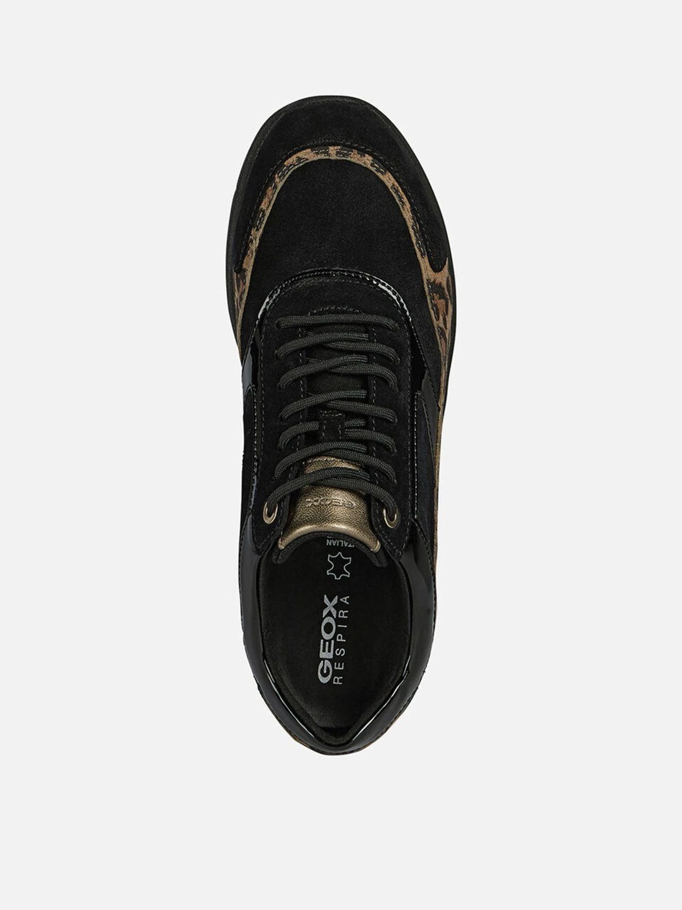 Кроссовки Geox Black And Tobacco модель D94FGA-02207-C9BR6 Кроссовки Geox Black And Tobacco модель D94FGA-02207-C9BR6 Фото