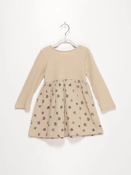 Платья ZARA модель 0485/527/8060_бежевий комб. Фото