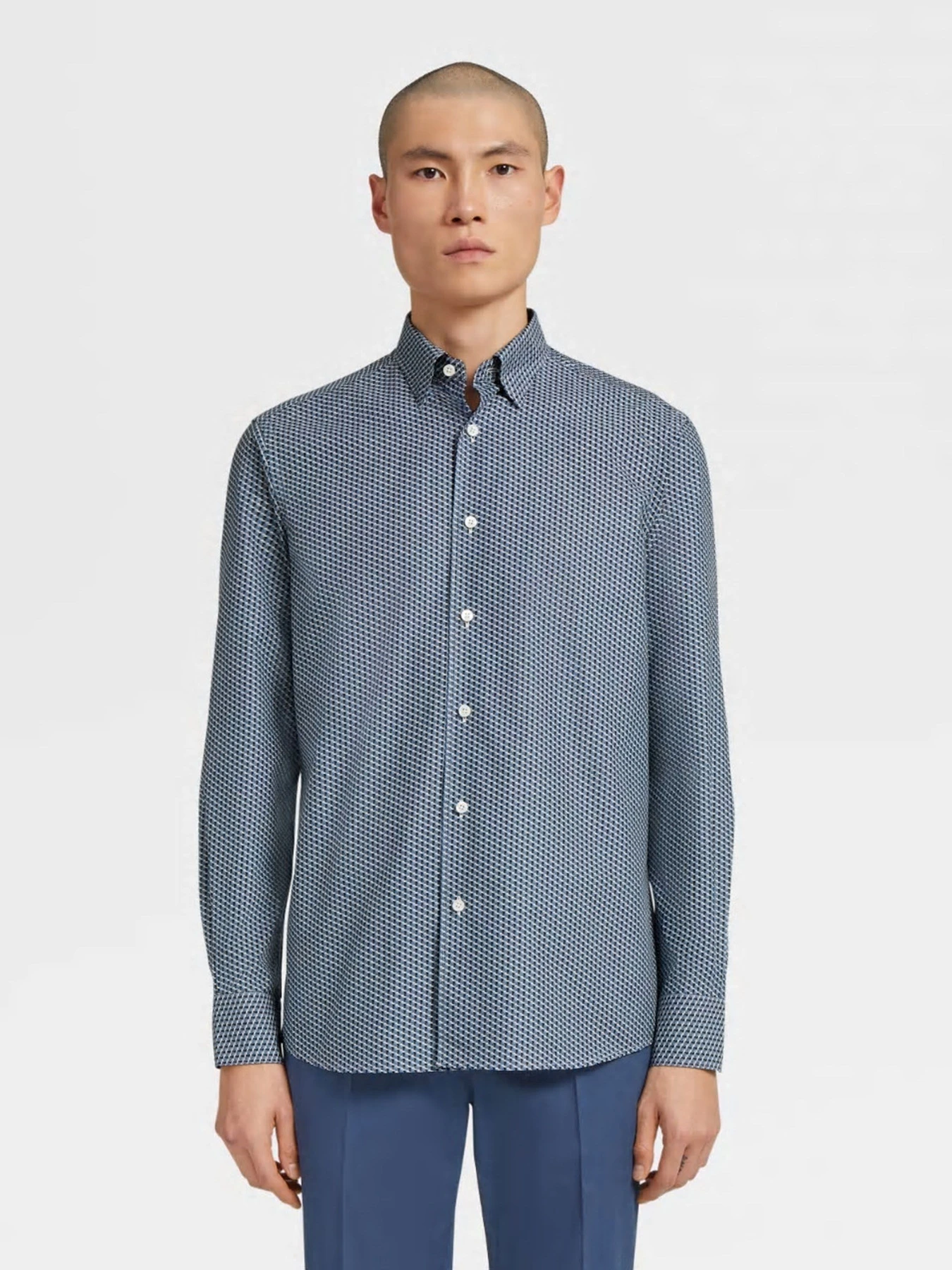 Рубашки Zegna модель SH313823_Синій Рубашки Zegna модель SH313823_Синій Фото