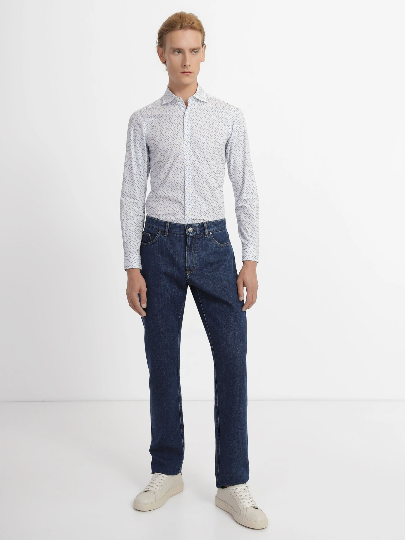 Рубашки Zegna модель SH124_Синій Рубашки Zegna модель SH124_Синій Фото