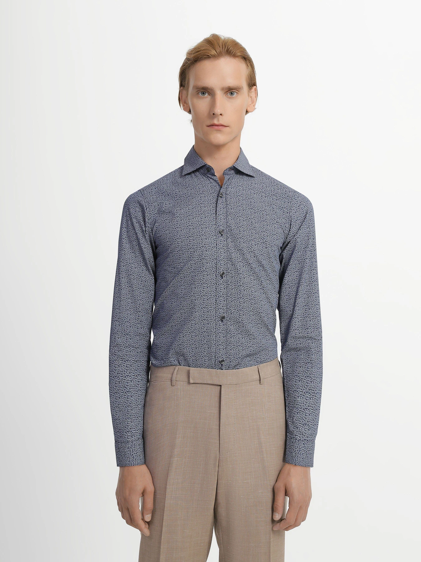 Рубашки Zegna модель SH169_Синій Рубашки Zegna модель SH169_Синій Фото