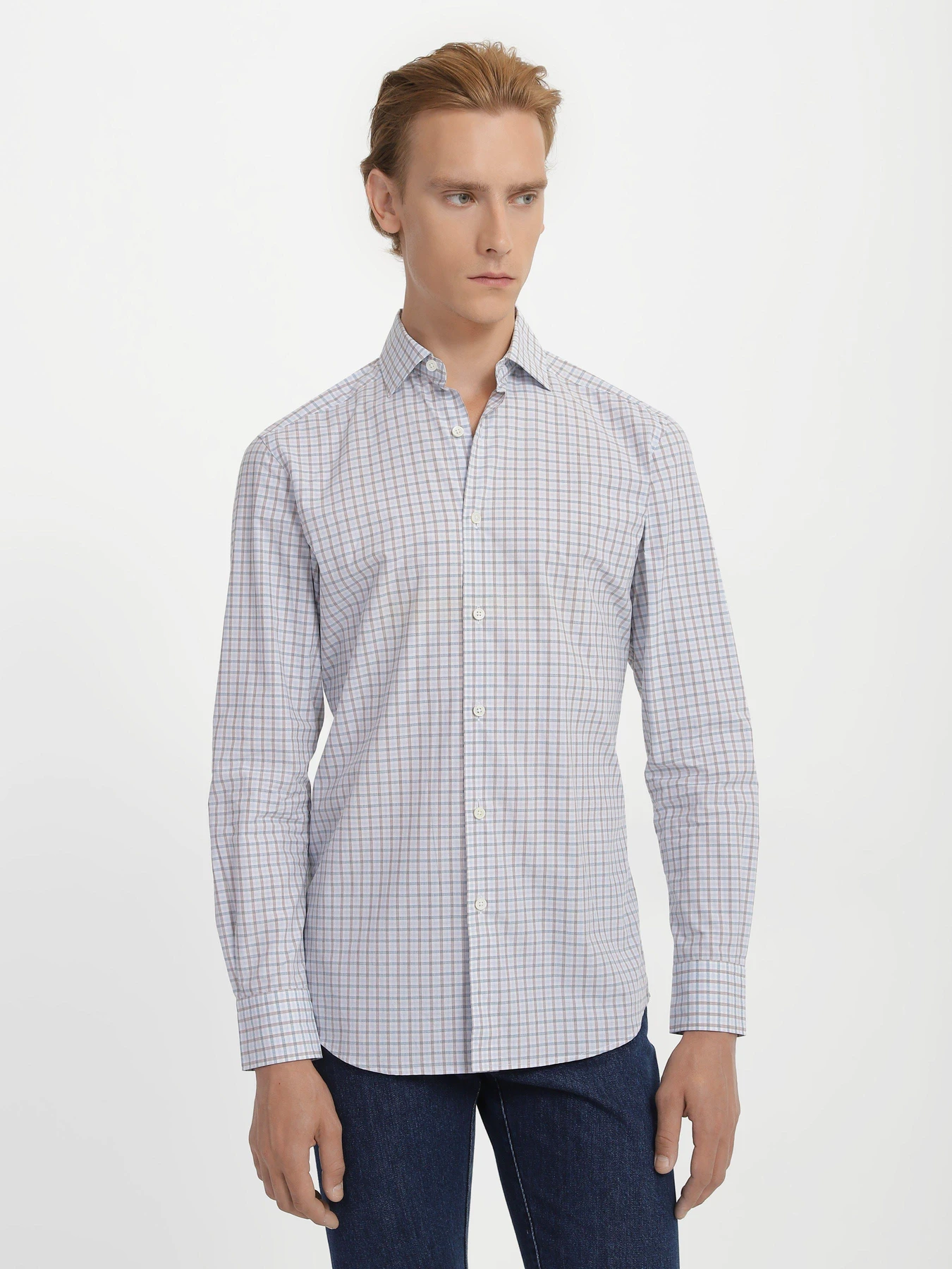 Рубашки Zegna модель SH308176_Коричневий Рубашки Zegna модель SH308176_Коричневий Фото