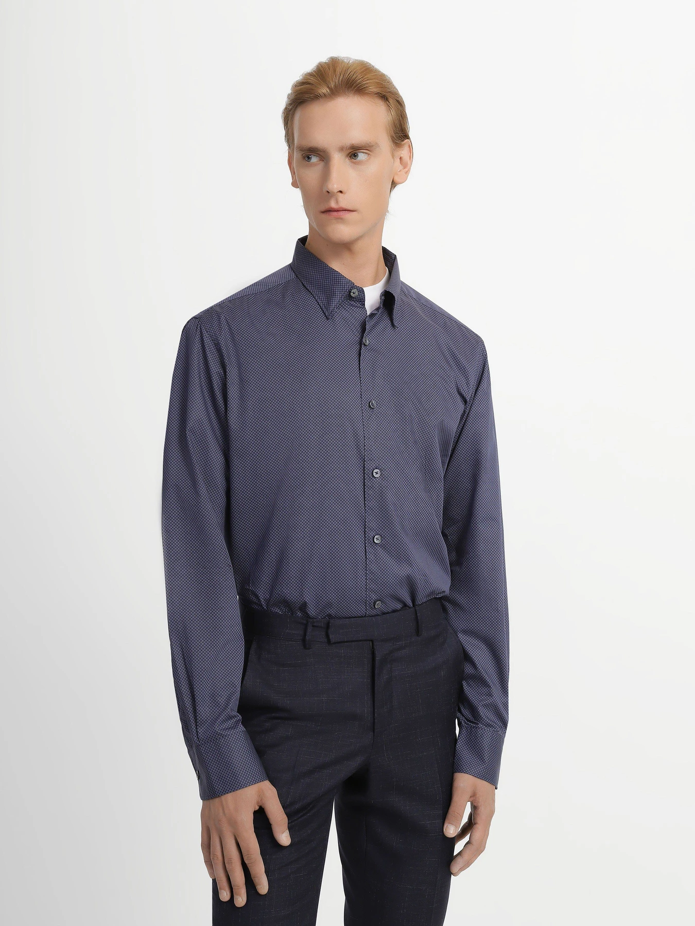 Рубашки Zegna модель SH308203_Синій Рубашки Zegna модель SH308203_Синій Фото