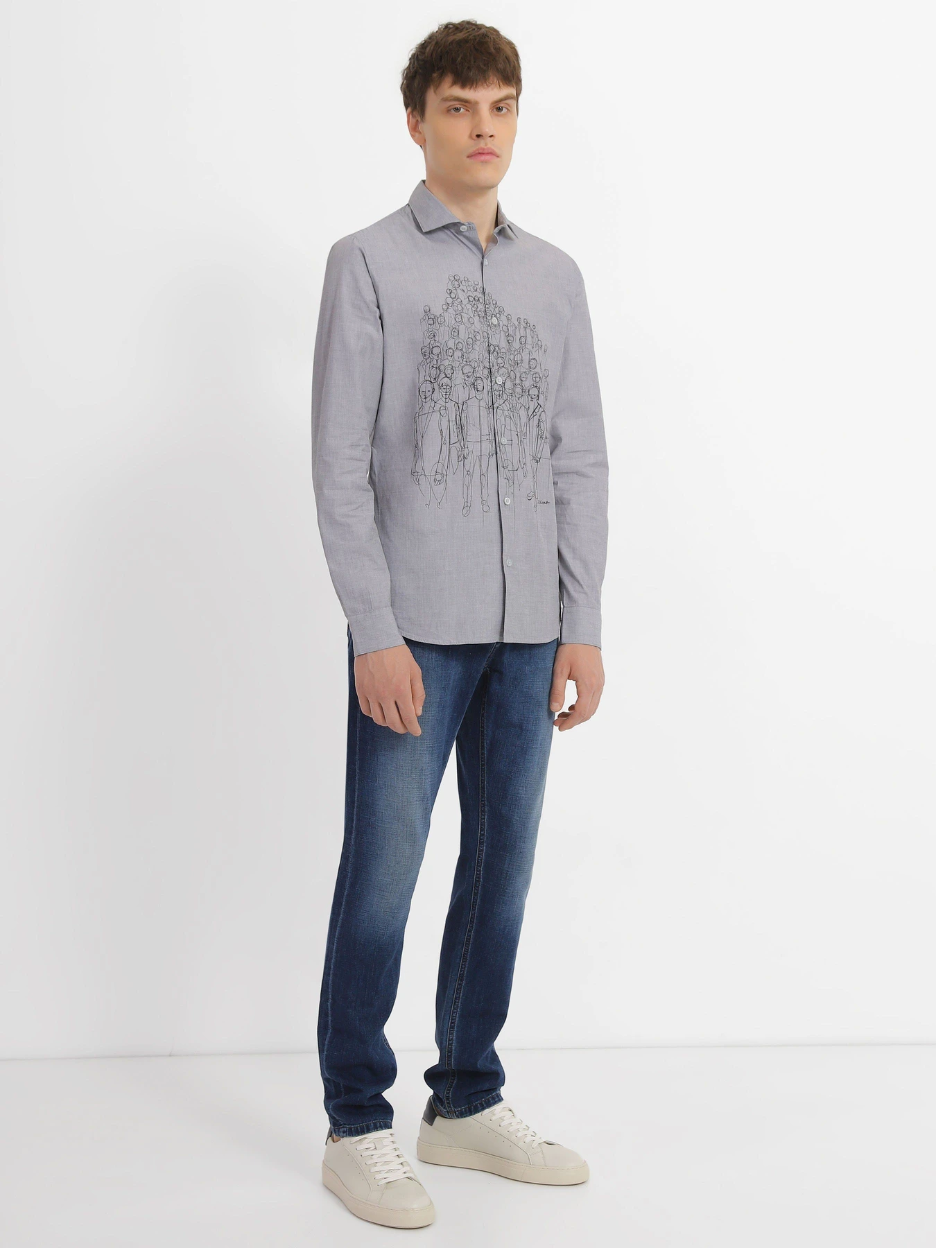 Рубашки Zegna модель SH310365_Бежевий Рубашки Zegna модель SH310365_Бежевий Фото