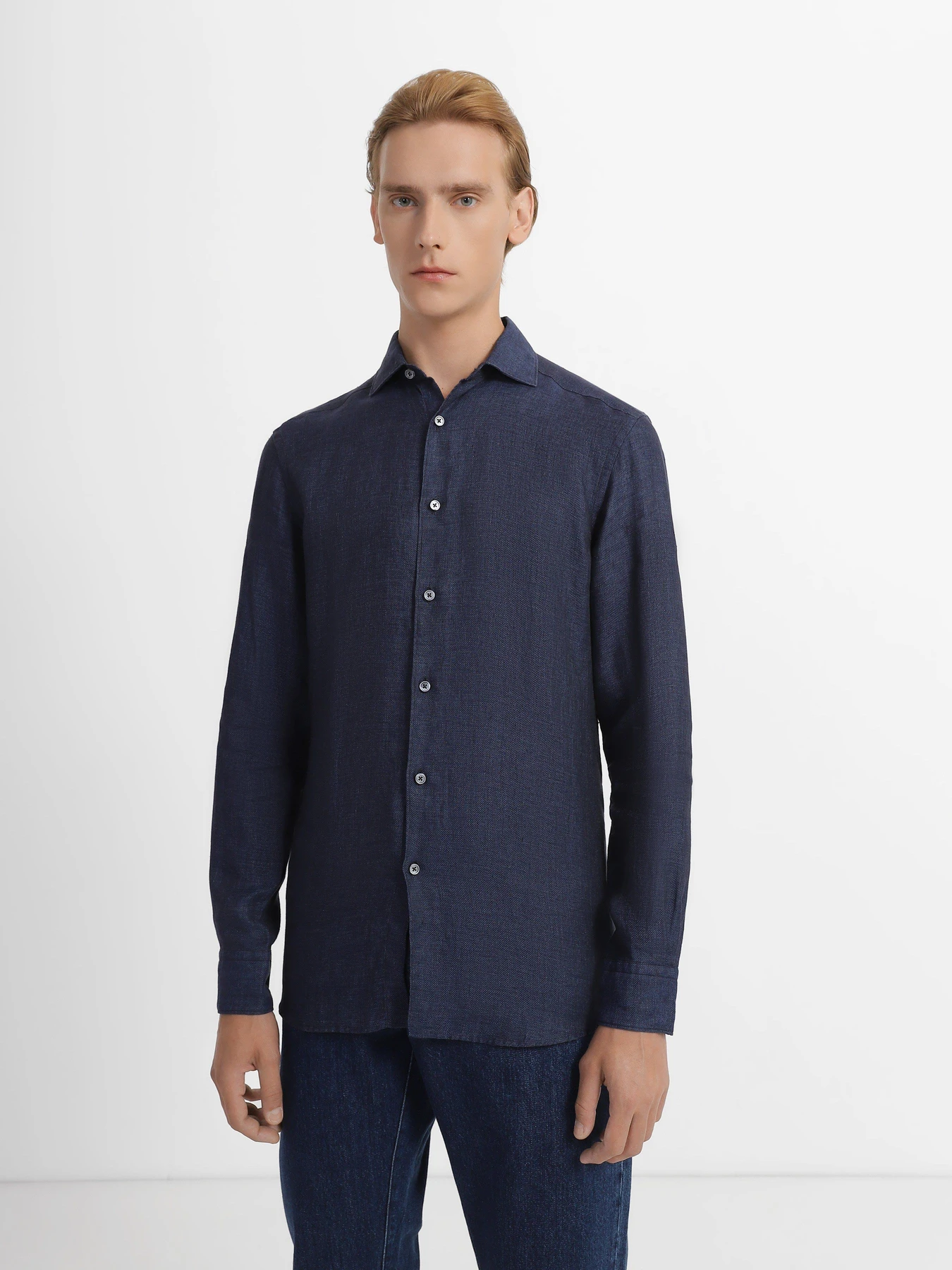 Рубашки Zegna модель SH310932_Синій Рубашки Zegna модель SH310932_Синій Фото
