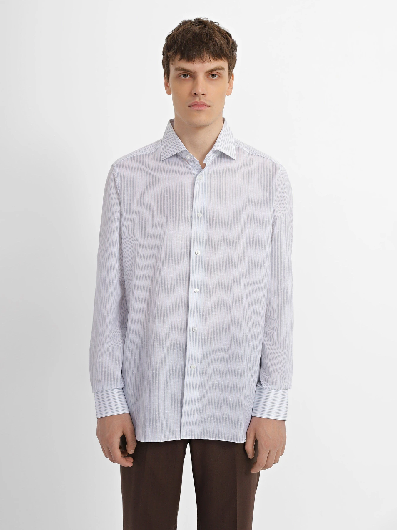 Рубашки Zegna модель SH8527_Блакитний Рубашки Zegna модель SH8527_Блакитний Фото