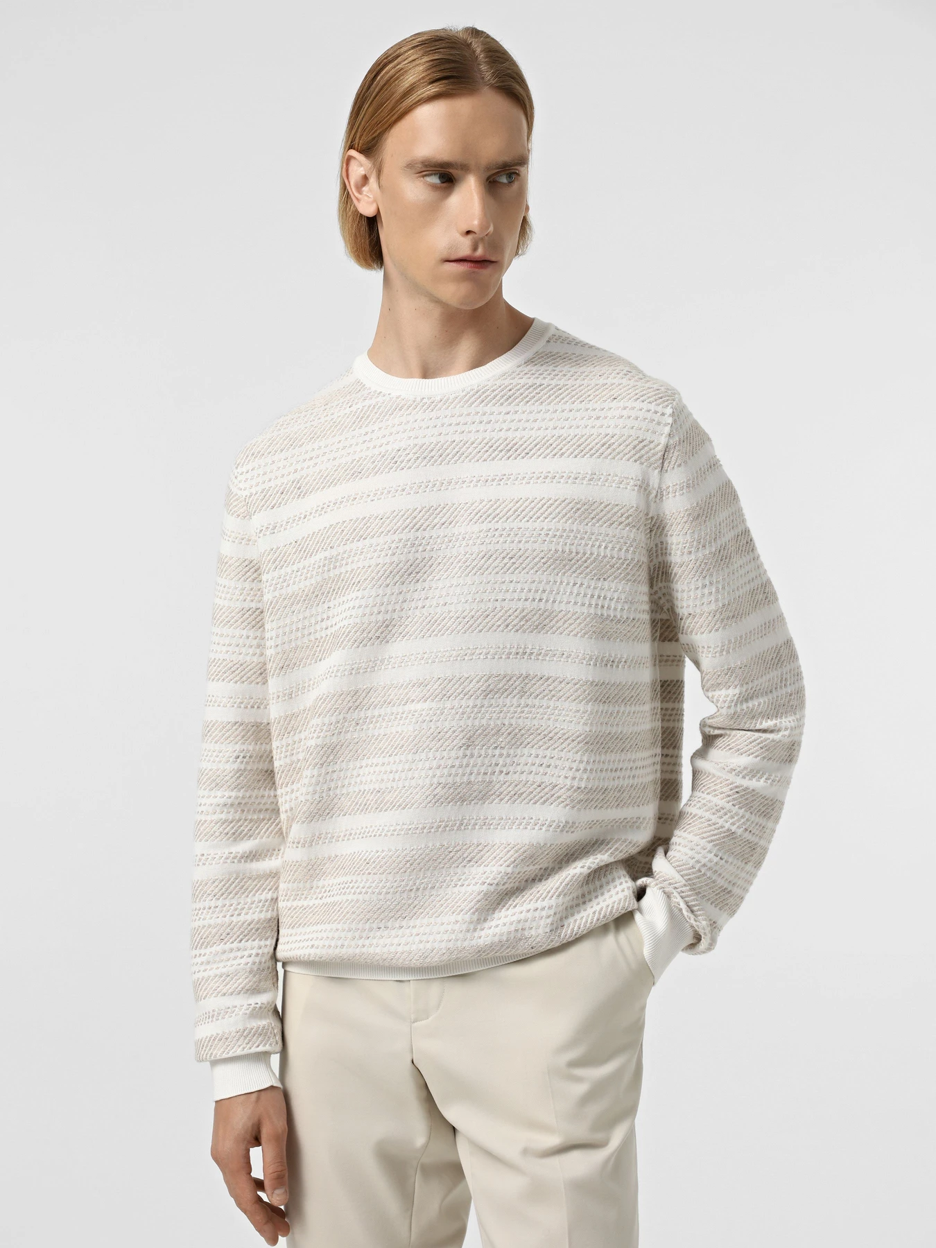Свитры и кардиганы Zegna модель KN310937_Бежевий Свитры и кардиганы Zegna модель KN310937_Бежевий Фото