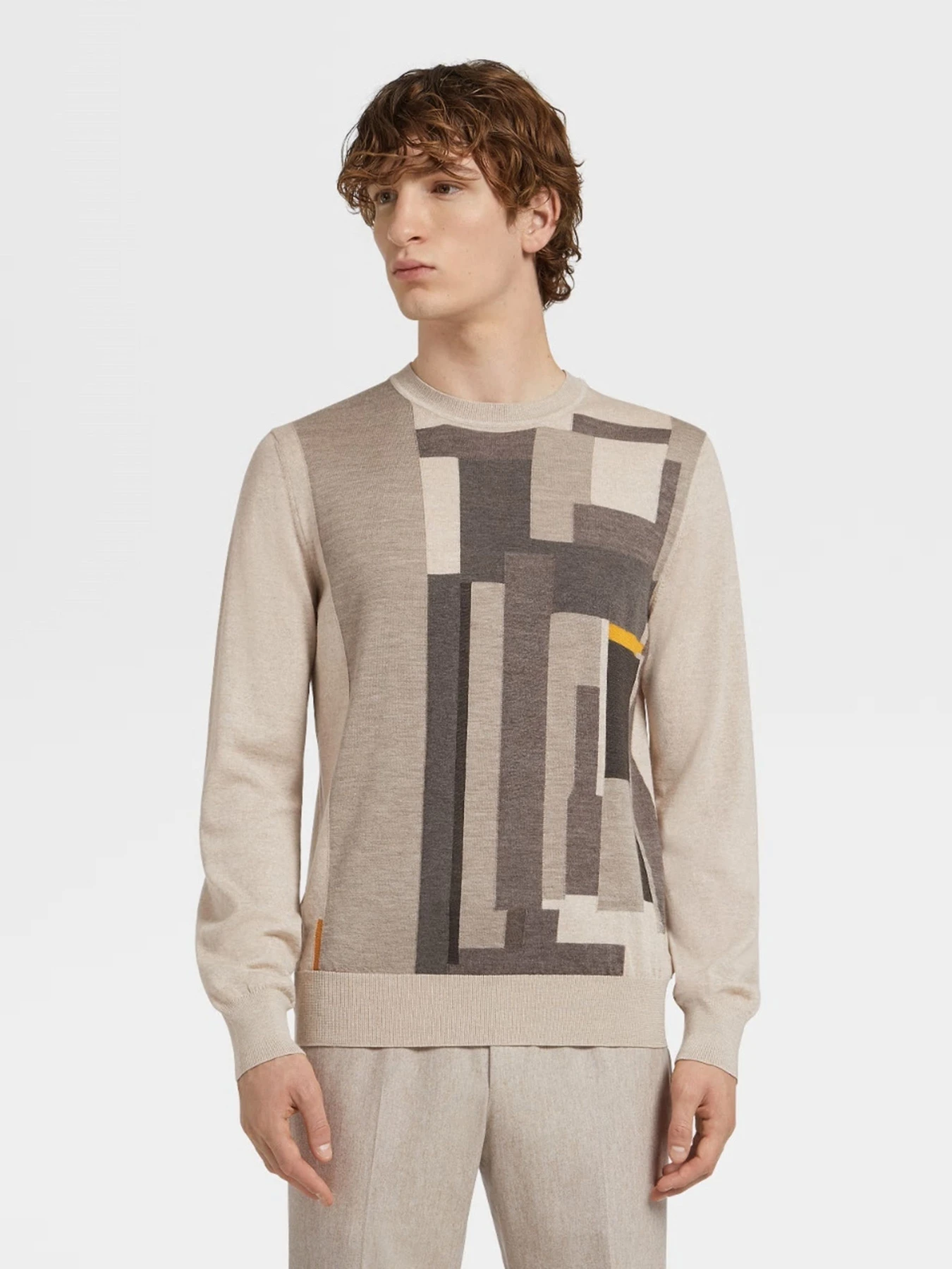 Свитры и кардиганы Zegna модель KN313062_Бежевий Свитры и кардиганы Zegna модель KN313062_Бежевий Фото