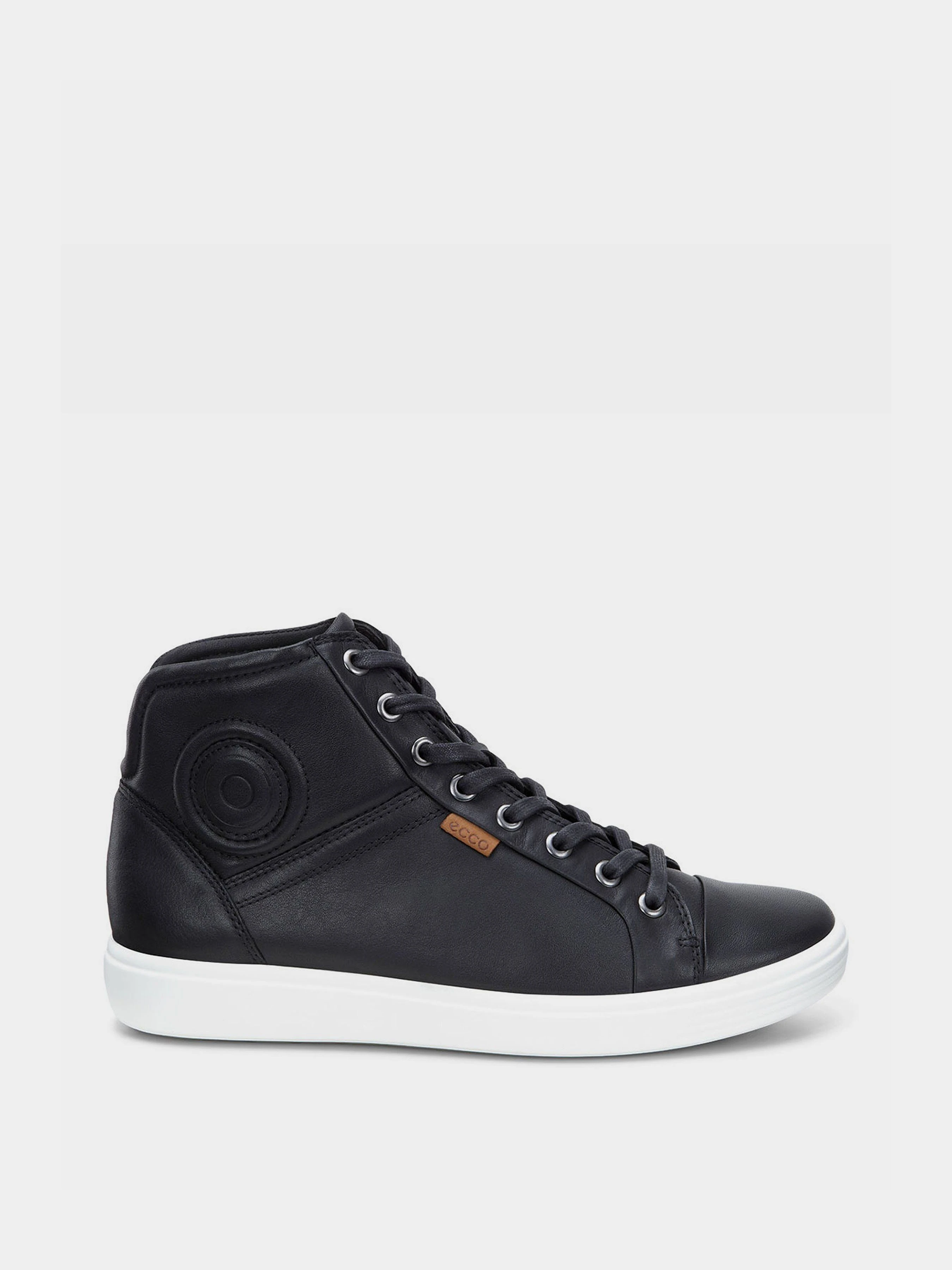 Шкіряні Жіночі Кеди високі ECCO Soft VII