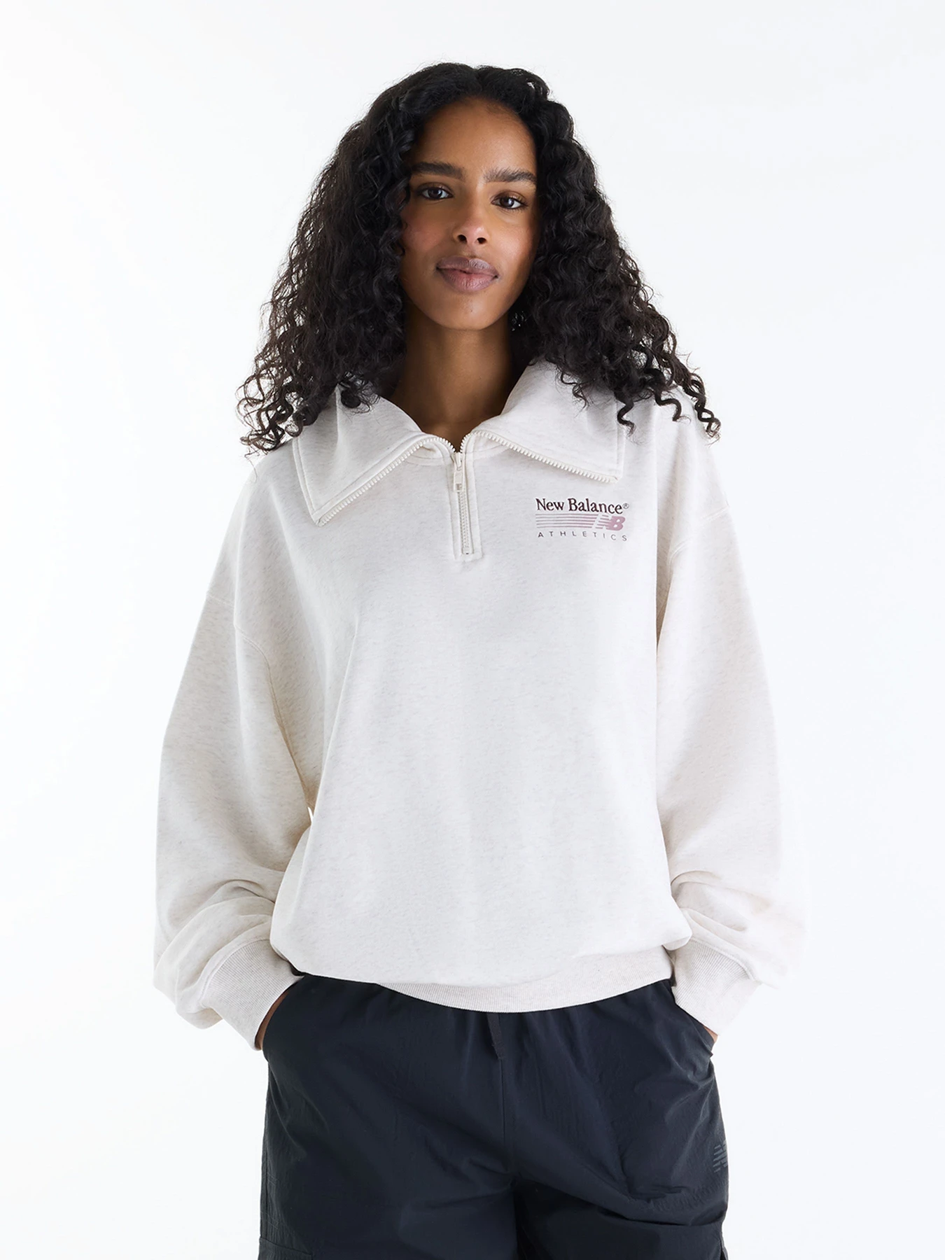Худи и свитшоты New Balance Trackside 1/2 Zip модель WT62G8VGLIT Фото