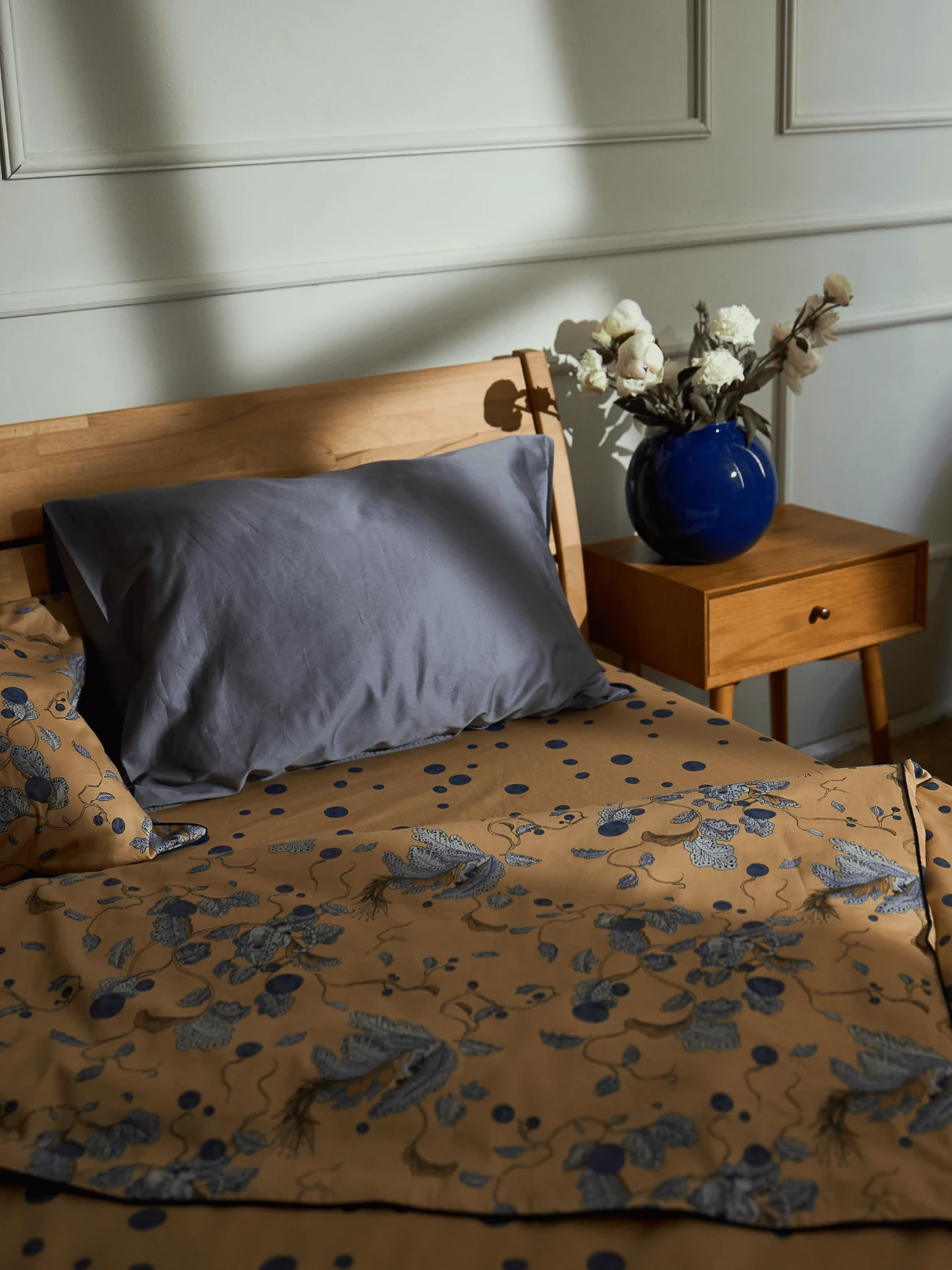 Простирадло "Теплий ліс" з натурального сатину MBM HOME модель BL-FS-64/65 WARM SAND/PRINT Фото