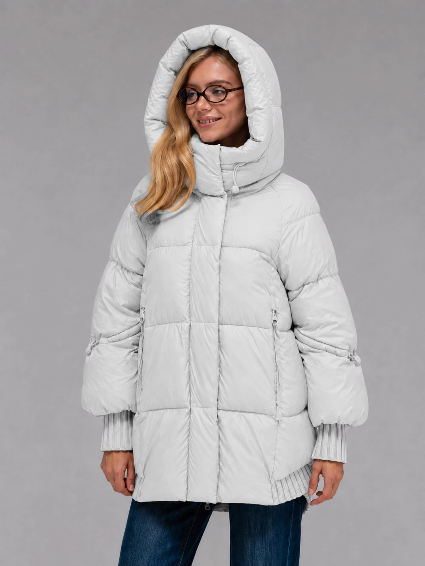 Куртки та дублянки VIVA WEAR модель 662-white-gray Куртки та дублянки VIVA WEAR модель 662-white-gray Фото