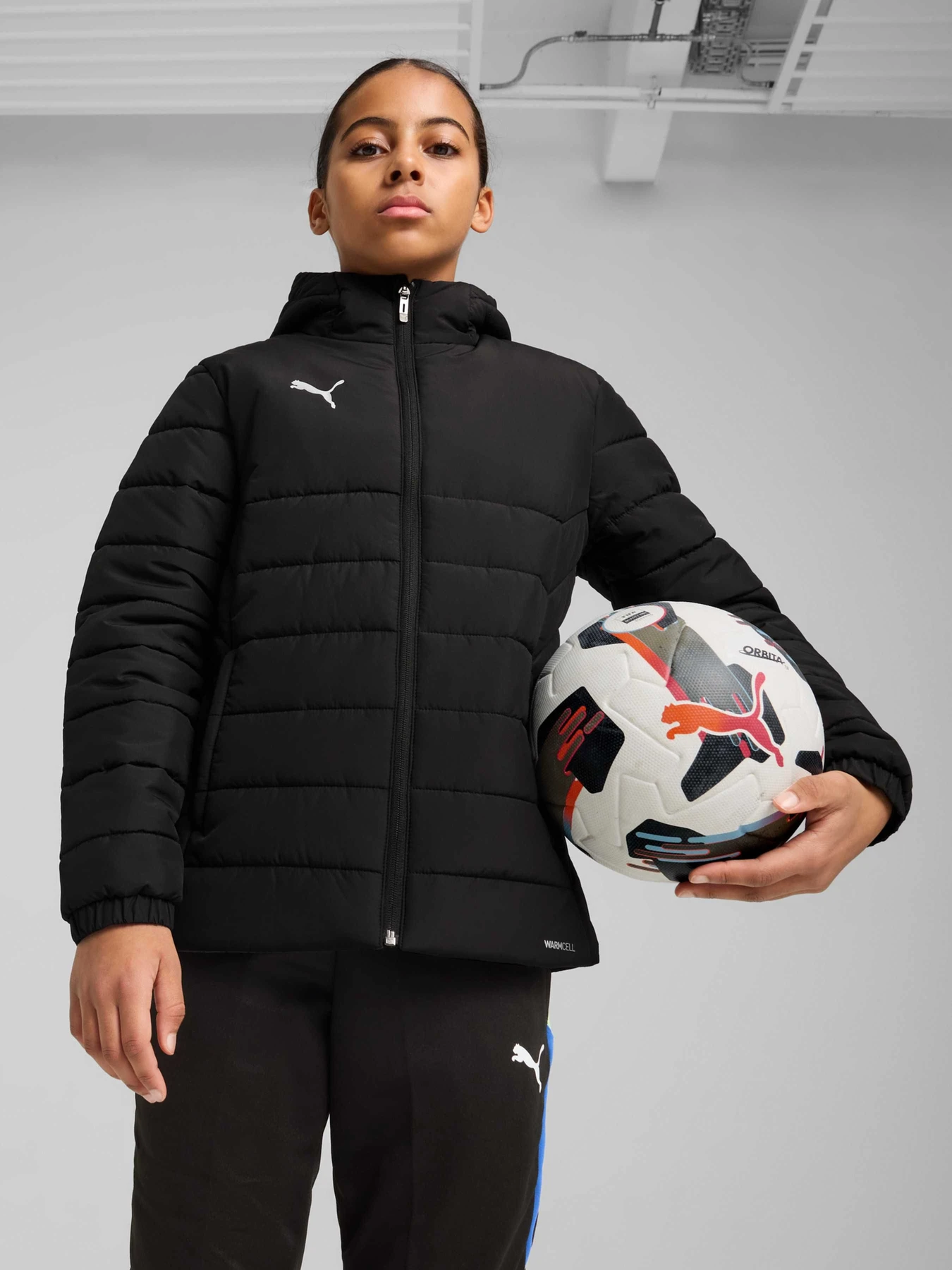 Куртки и дубленки PUMA Teamadditions Hood Padded Jr модель 659738 Фото