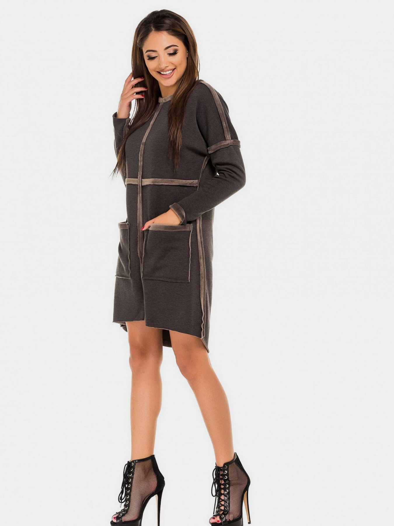 Сукні ISSA Plus модель 9660_darkgray Сукні ISSA Plus модель 9660_darkgray Фото