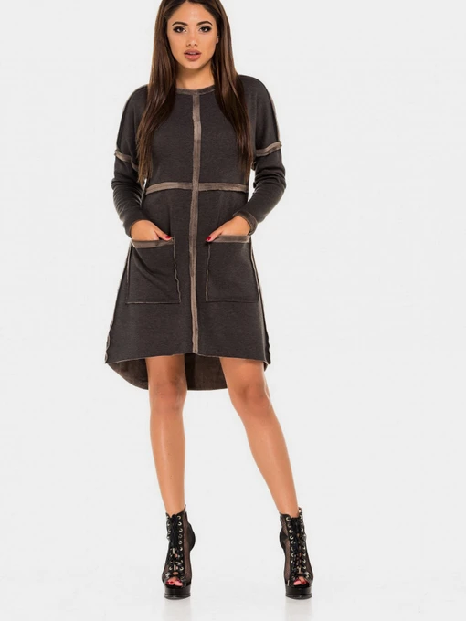 Платья ISSA Plus модель 9660_darkgray Фото