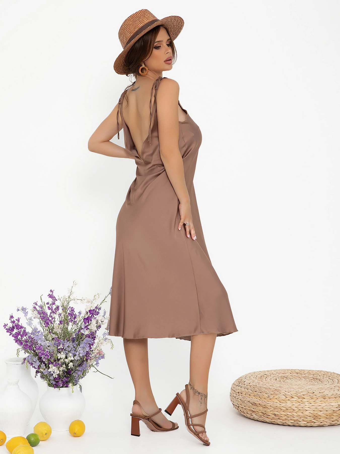 Платья ISSA Plus модель 13013_brown Платья ISSA Plus модель 13013_brown Фото
