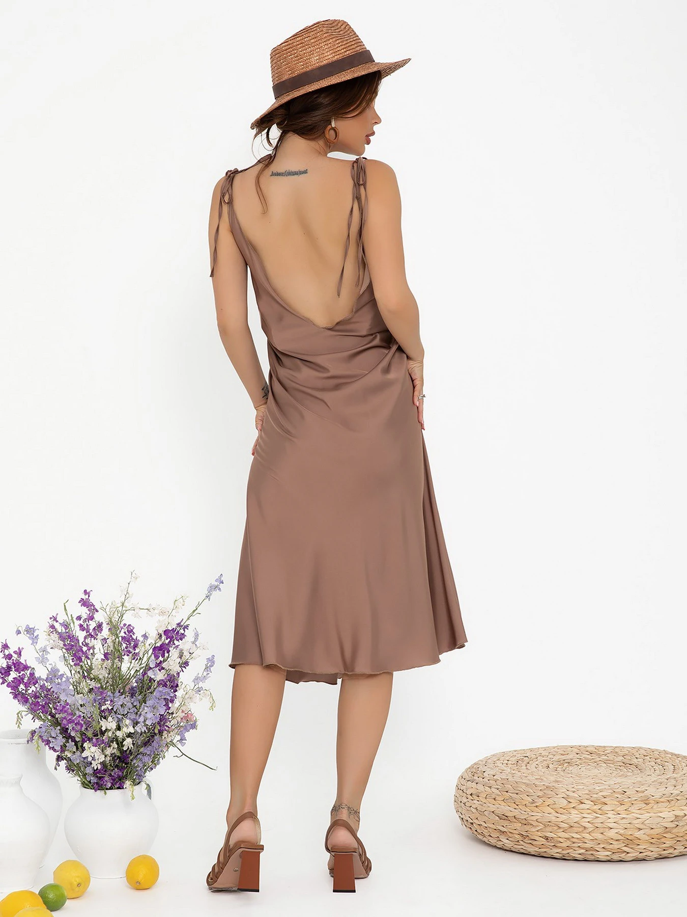 Платья ISSA Plus модель 13013_brown Платья ISSA Plus модель 13013_brown Фото