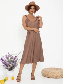 Платья ISSA Plus модель 13013_brown Фото
