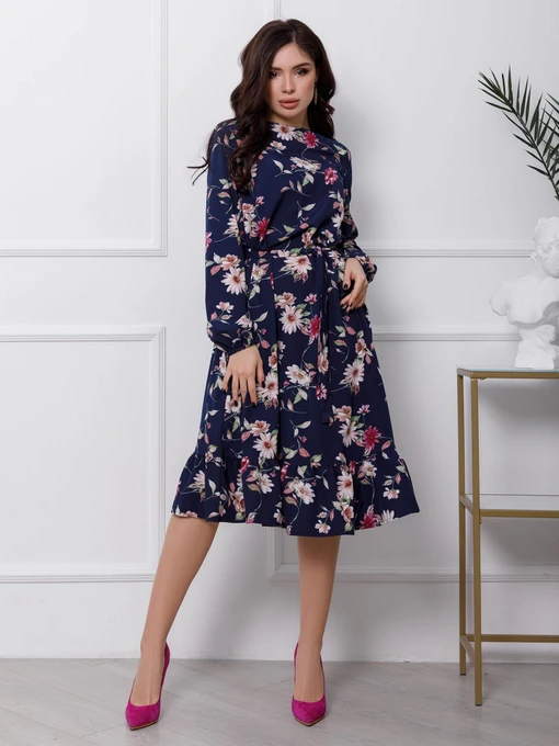 Платья ISSA Plus модель 12442_blue Фото