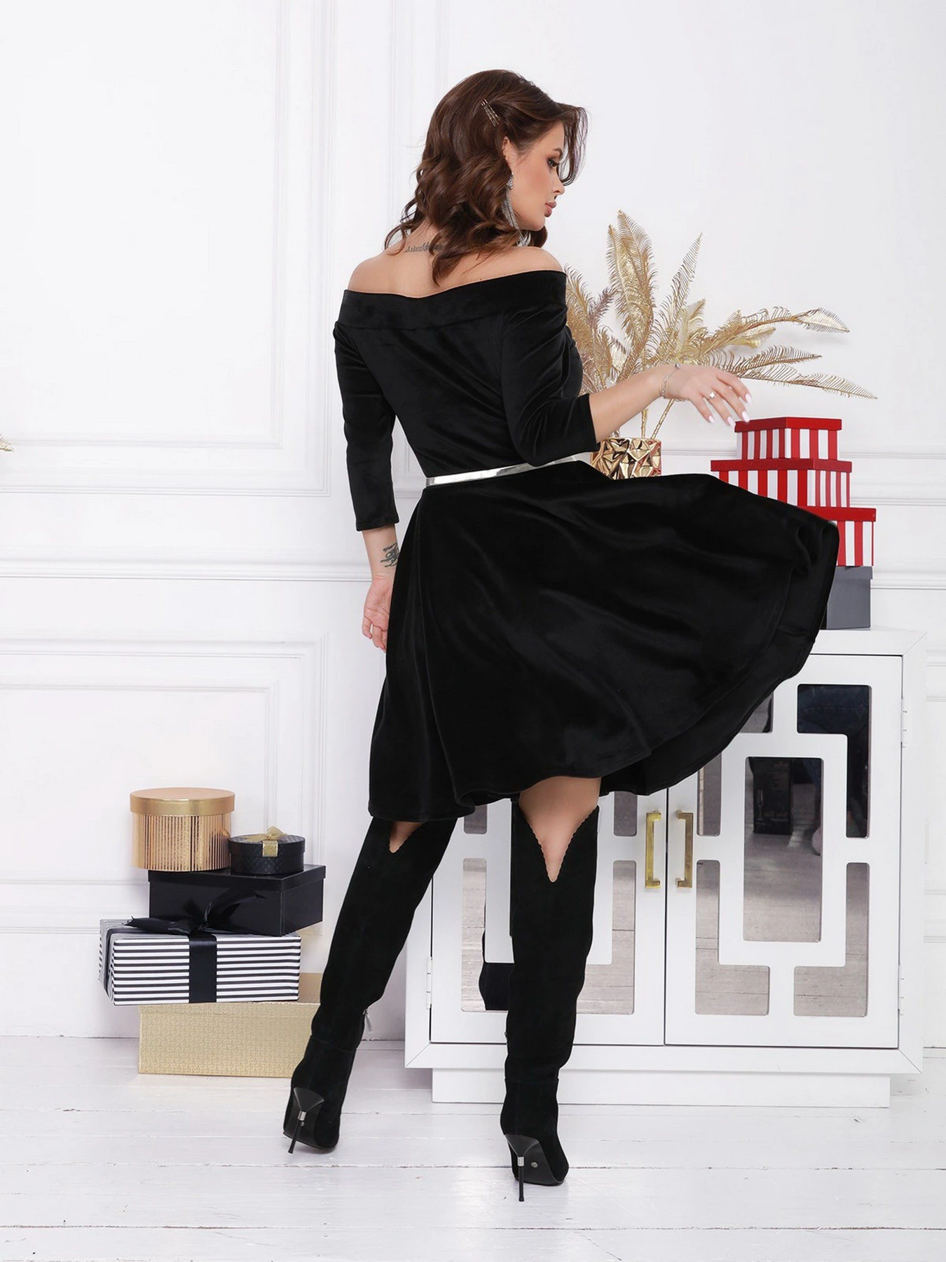 Платья ISSA Plus модель 12365_black Платья ISSA Plus модель 12365_black Фото