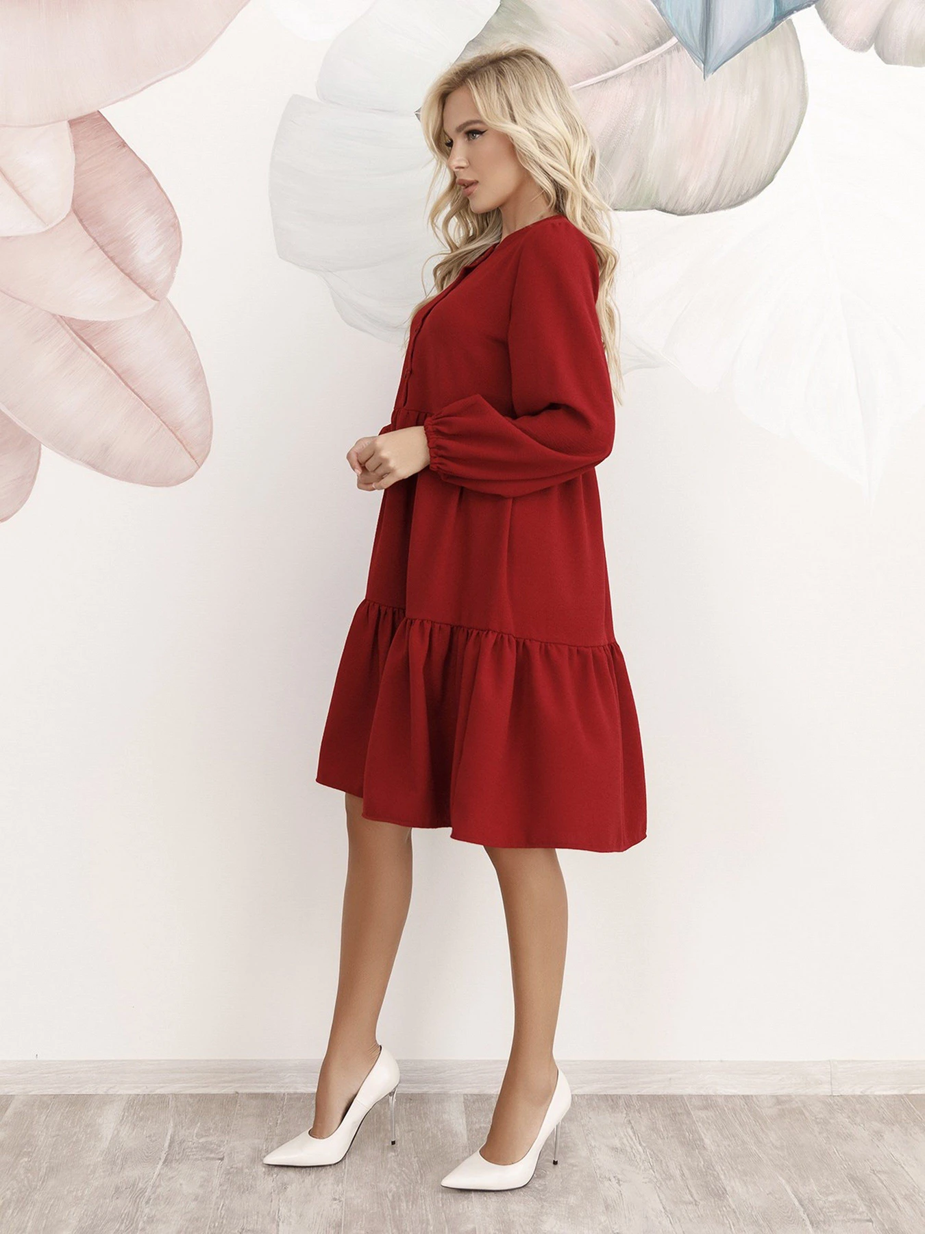 Сукні ISSA Plus модель 12252_burgundy Сукні ISSA Plus модель 12252_burgundy Фото